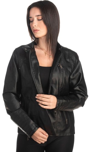 Δερμάτινο γυναικείο μπουφάν - S270