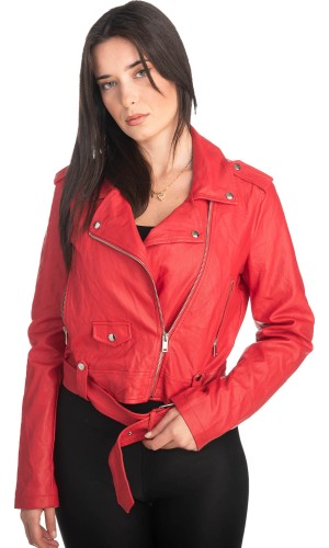 Δερμάτινο γυναικείο μπουφάν - S294