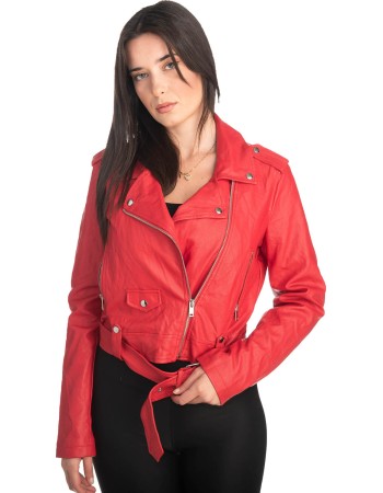 Δερμάτινο γυναικείο μπουφάν - S294