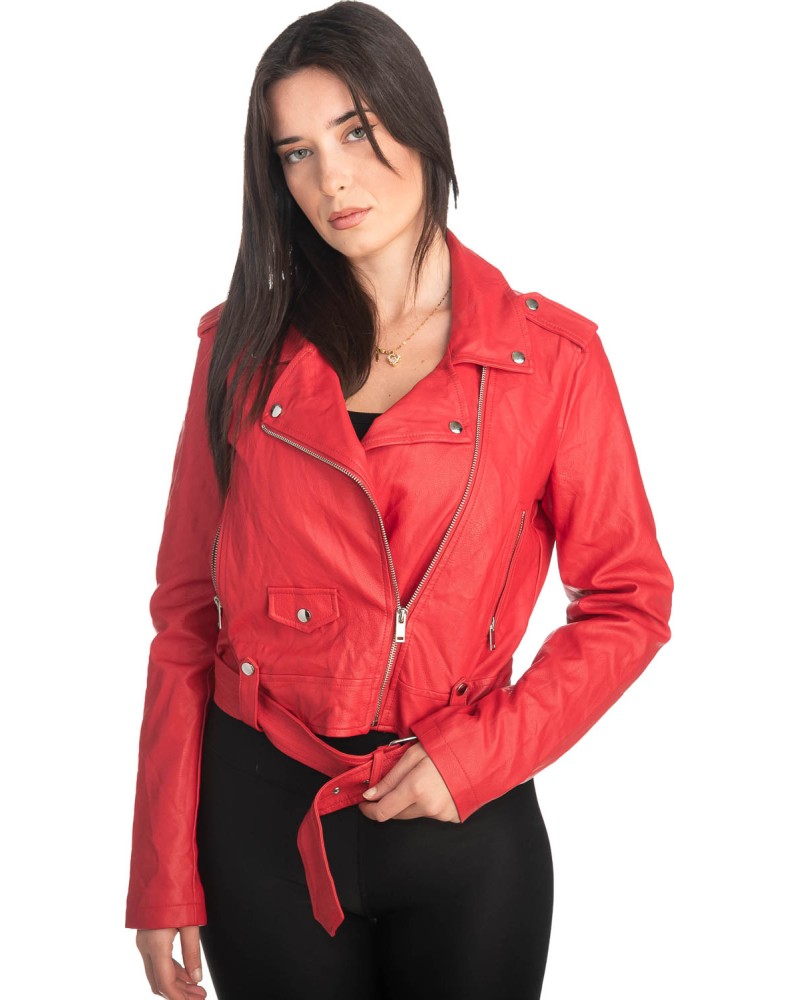 Δερμάτινο γυναικείο μπουφάν - S294