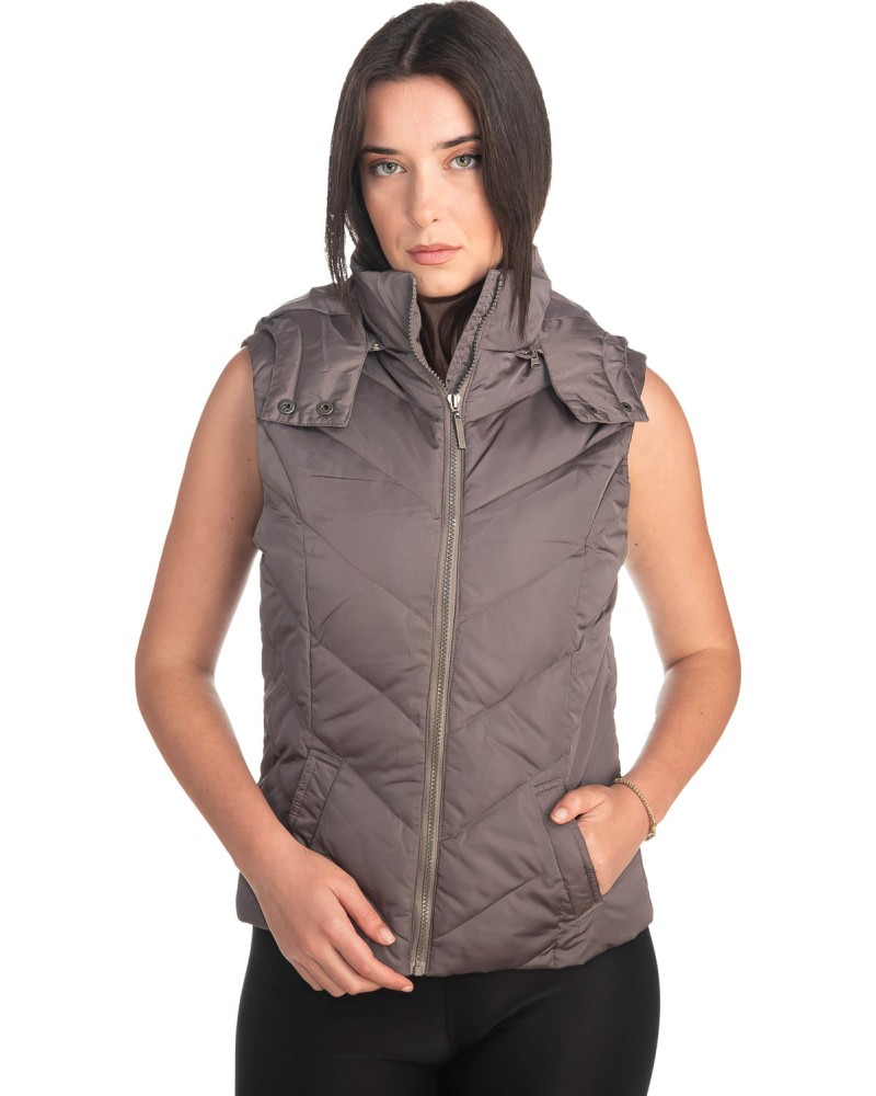 Γυναικείο Επώνυμο Μπουφάν Γιλέκο - S344