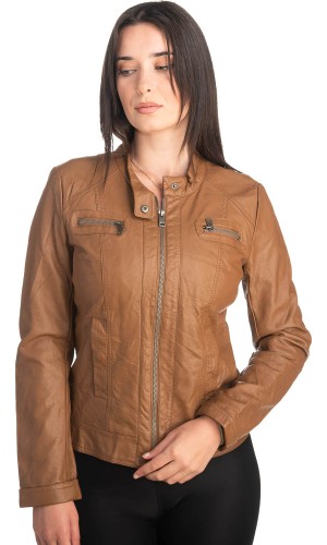 Δερμάτινο γυναικείο μπουφάν - S420