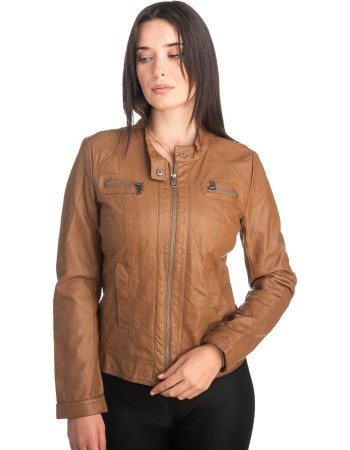 Δερμάτινο γυναικείο μπουφάν - S420
