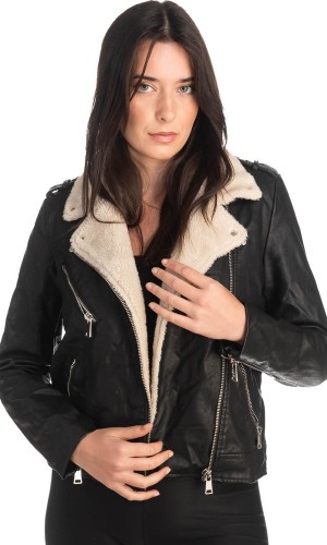 Δερμάτινο γυναικείο μπουφάν - S962