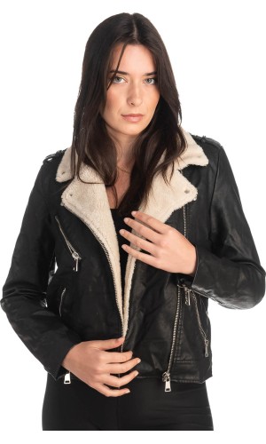 Δερμάτινο γυναικείο μπουφάν - S962