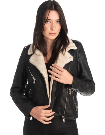 Δερμάτινο γυναικείο μπουφάν - S962
