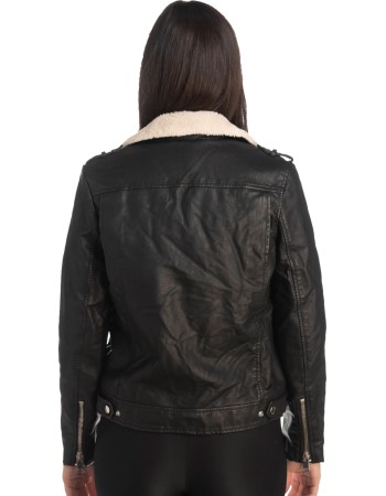 Δερμάτινο γυναικείο μπουφάν - S962