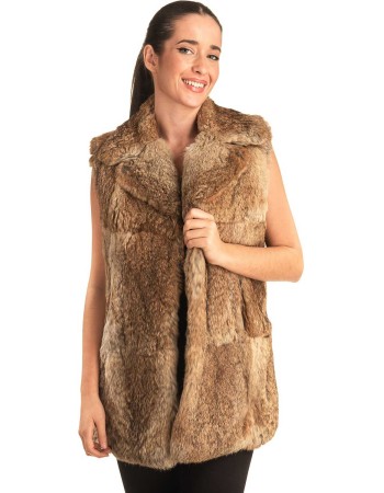 Γνήσια Γυναικεία Φυσική Γούνα Γιλέκο - T25