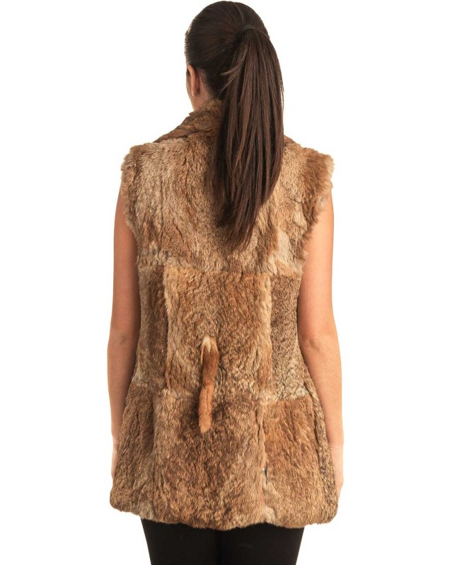 Γνήσια Γυναικεία Φυσική Γούνα Γιλέκο - T25