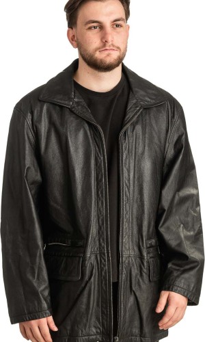 Γνήσιο Ανδρικό Δερμάτινο Μπουφάν - T290