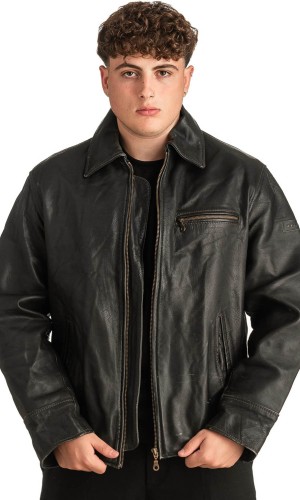 Γνήσιο Ανδρικό Δερμάτινο Μπουφάν - T293