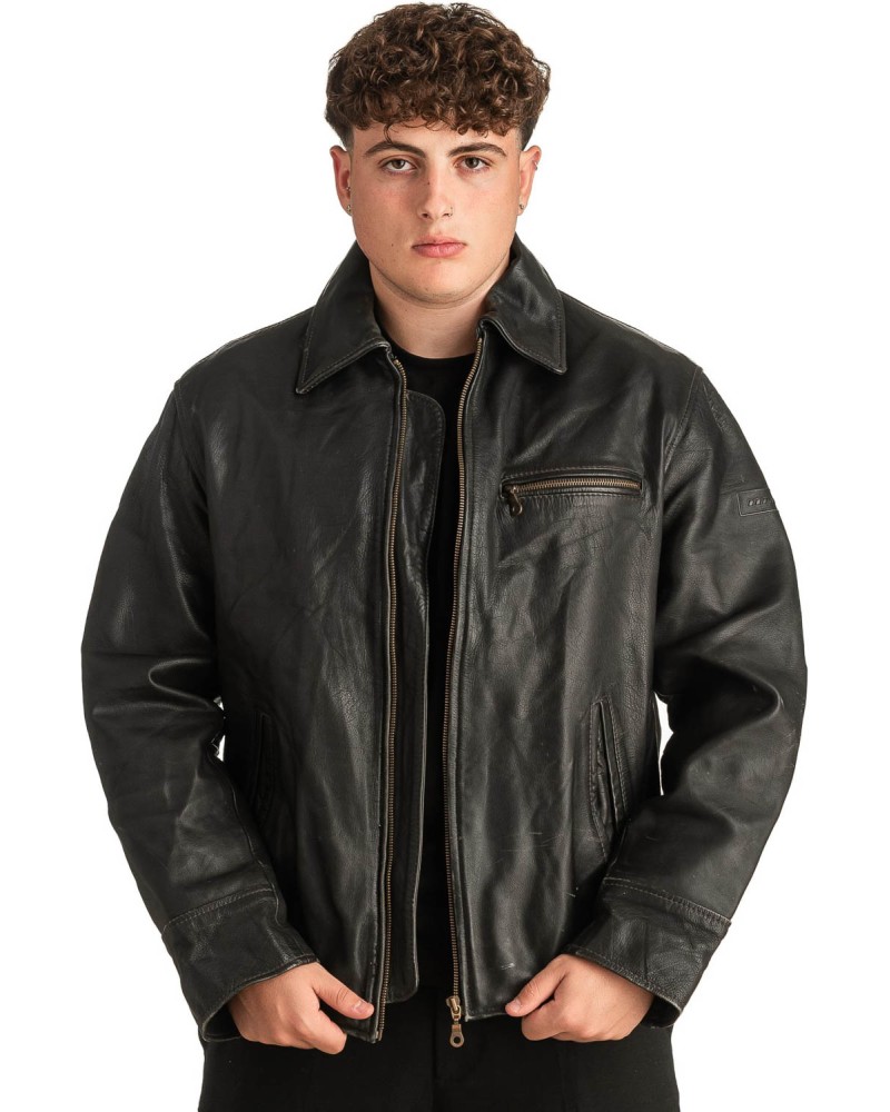 Γνήσιο Ανδρικό Δερμάτινο Μπουφάν - T293