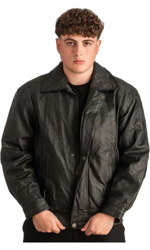 Γνήσιο Ανδρικό Δερμάτινο Μπουφάν - T294