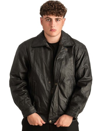 Γνήσιο Ανδρικό Δερμάτινο Μπουφάν - T294