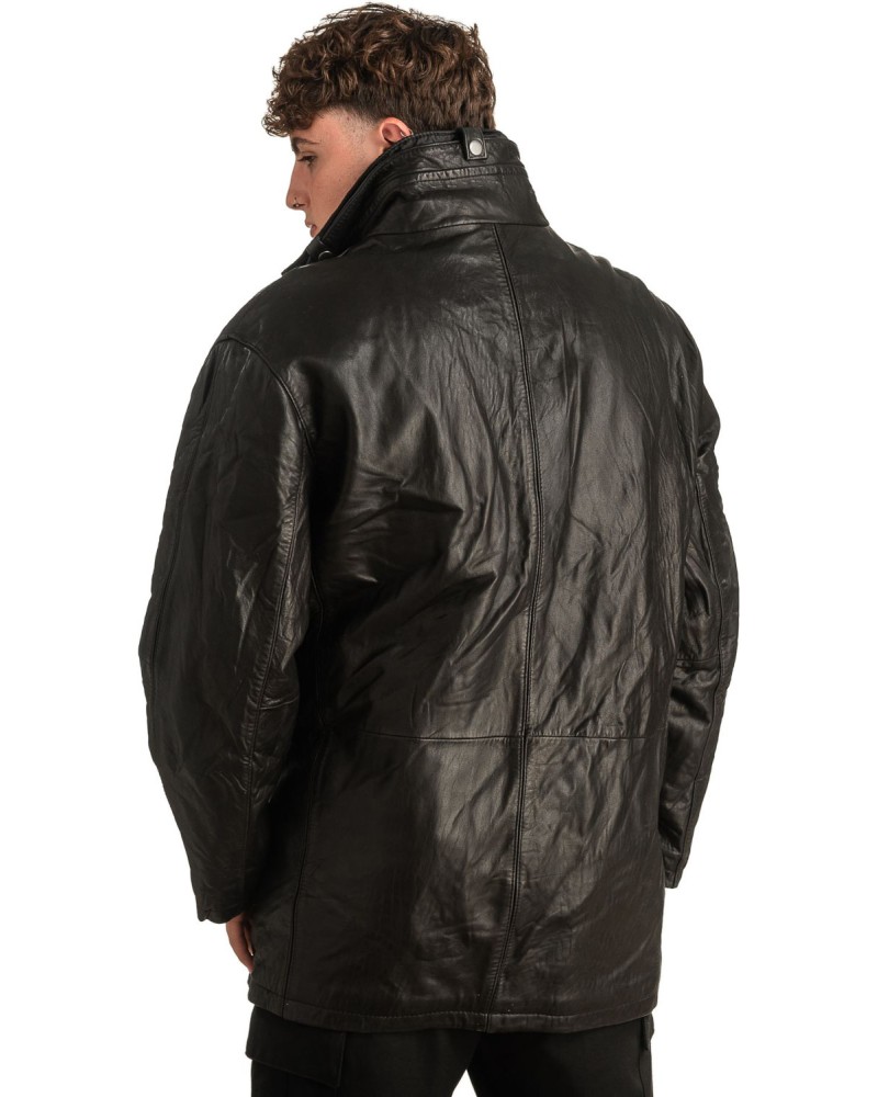 Γνήσιο Ανδρικό Δερμάτινο Μπουφάν - T297