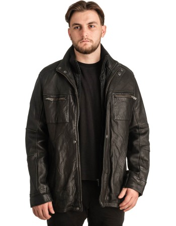 Γνήσιο Ανδρικό Δερμάτινο Μπουφάν - T300