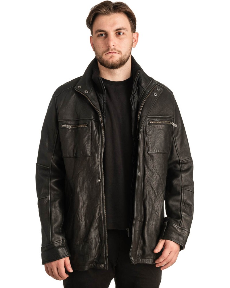 Γνήσιο Ανδρικό Δερμάτινο Μπουφάν - T300