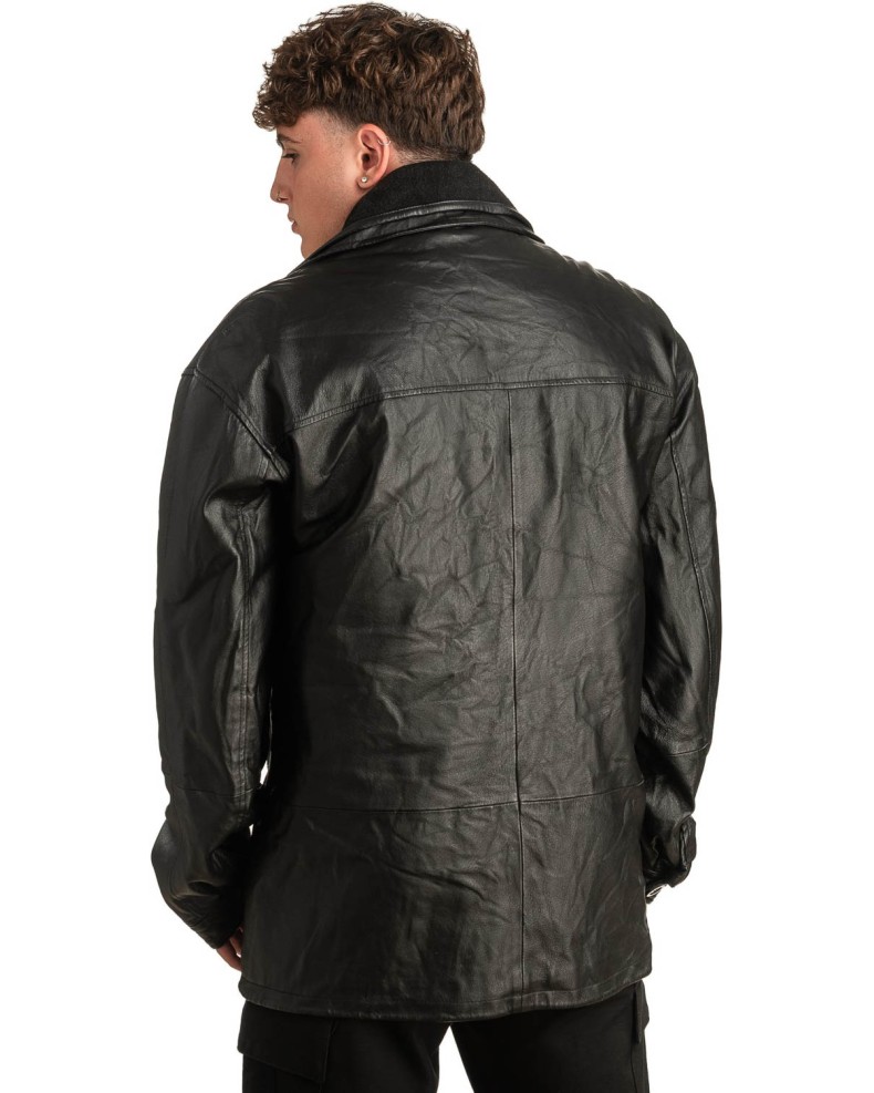Γνήσιο Ανδρικό Δερμάτινο Μπουφάν - T302