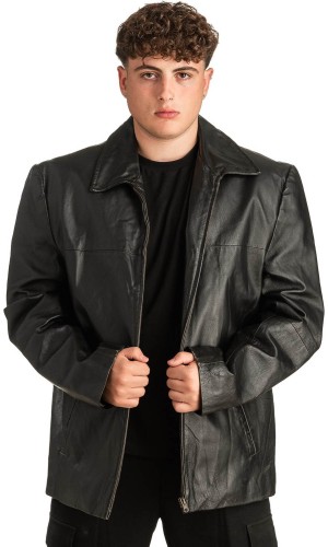 Γνήσιο Ανδρικό Δερμάτινο Μπουφάν - T304