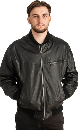 Γνήσιο Ανδρικό Δερμάτινο Μπουφάν - T305