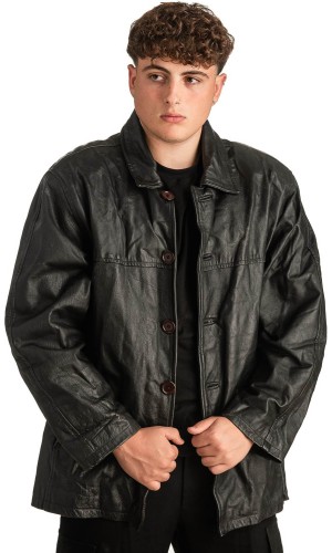 Γνήσιο Ανδρικό Δερμάτινο Μπουφάν - T307