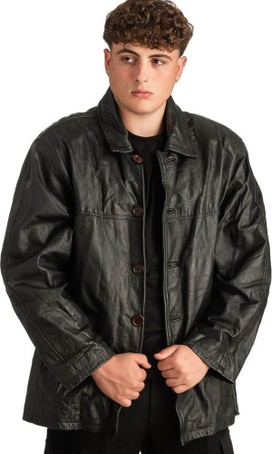 Γνήσιο Ανδρικό Δερμάτινο Μπουφάν - T307
