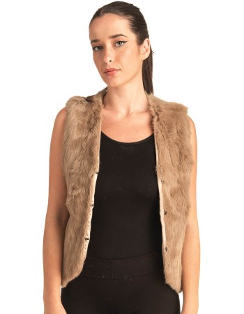 Γνήσια Γυναικεία Φυσική Γούνα Γιλέκο - T31