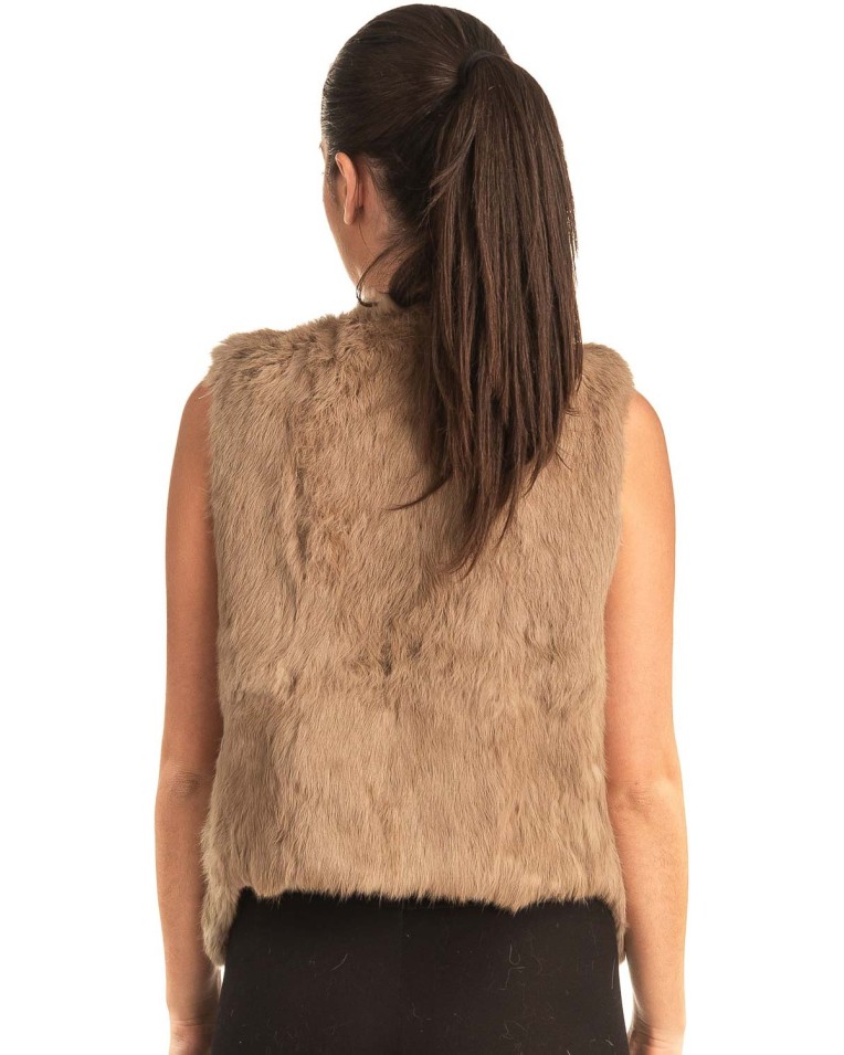 Γνήσια Γυναικεία Φυσική Γούνα Γιλέκο - T31