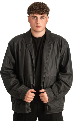 Γνήσιο Ανδρικό Δερμάτινο Μπουφάν - T315