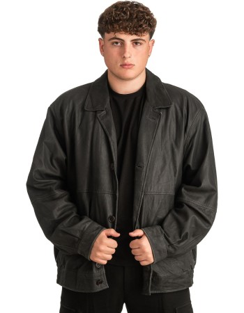 Γνήσιο Ανδρικό Δερμάτινο Μπουφάν - T315