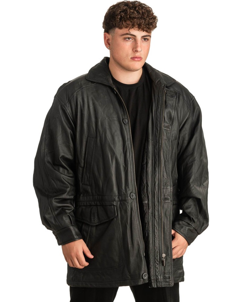 Γνήσιο Ανδρικό Δερμάτινο Μπουφάν - T316
