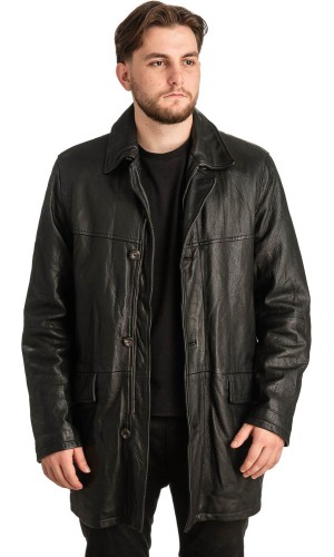 Γνήσιο Ανδρικό Δερμάτινο Μπουφάν - T318