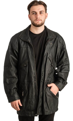 Γνήσιο Ανδρικό Δερμάτινο Μπουφάν - T319