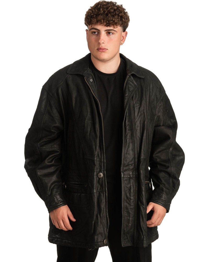 Γνήσιο Ανδρικό Δερμάτινο Μπουφάν - T320