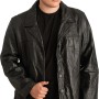 Γνήσιο Ανδρικό Δερμάτινο Παλτό - T321