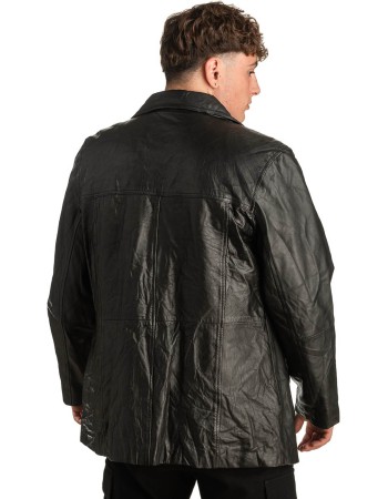 Γνήσιο Ανδρικό Δερμάτινο Παλτό - T321