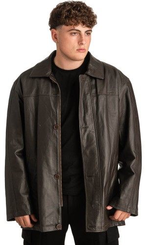 Γνήσιο Ανδρικό Δερμάτινο Μπουφάν - T322