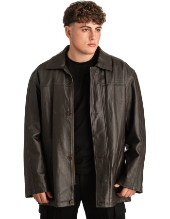 Γνήσιο Ανδρικό Δερμάτινο Μπουφάν - T322