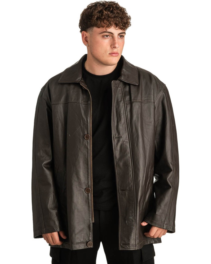 Γνήσιο Ανδρικό Δερμάτινο Μπουφάν - T322