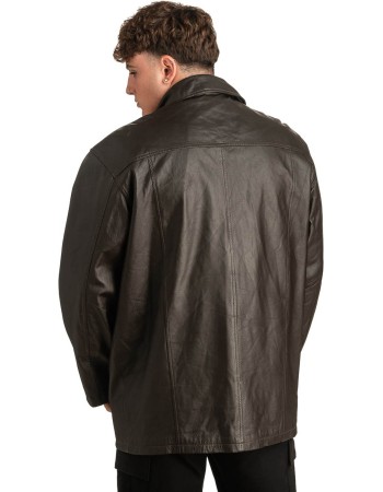 Γνήσιο Ανδρικό Δερμάτινο Μπουφάν - T322