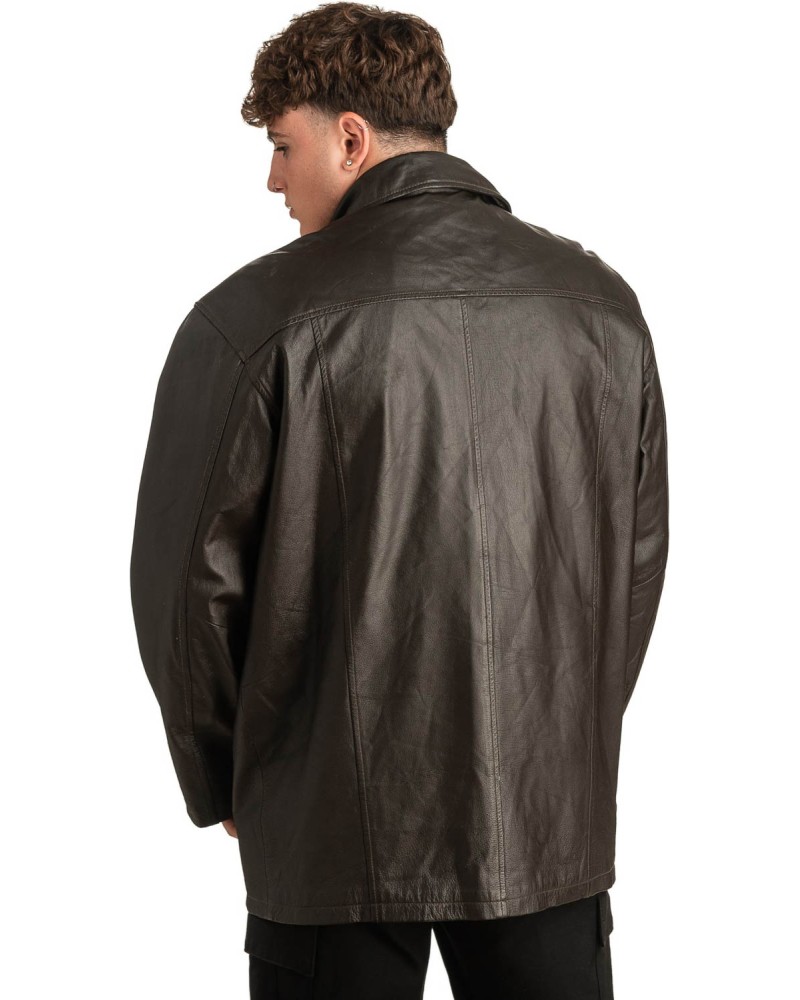 Γνήσιο Ανδρικό Δερμάτινο Μπουφάν - T322