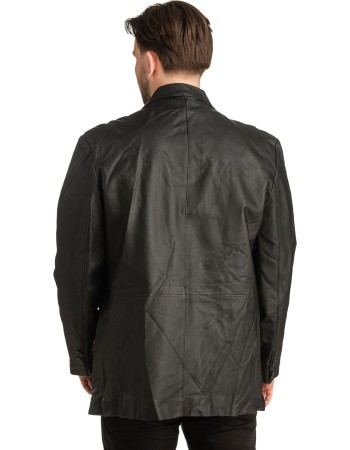 Γνήσιο Ανδρικό Δερμάτινο Παλτό - T324