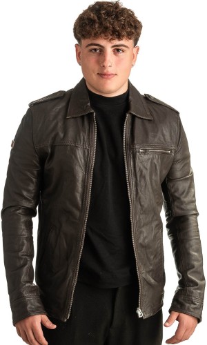 Γνήσιο Ανδρικό Δερμάτινο Μπουφάν - T330