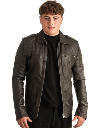 Γνήσιο Ανδρικό Δερμάτινο Μπουφάν - T330