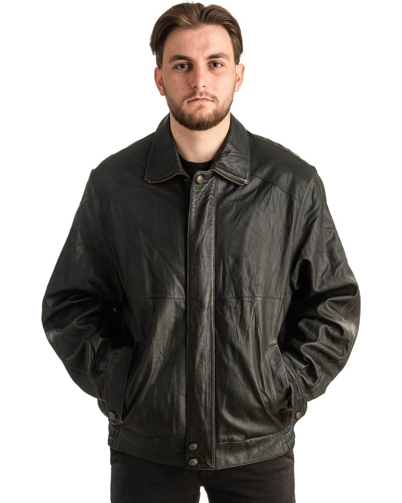 Γνήσιο Ανδρικό Δερμάτινο Μπουφάν - T331