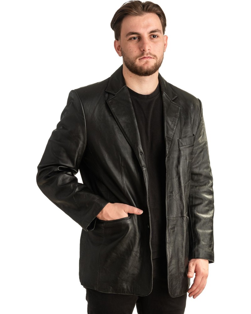 Γνήσιο Ανδρικό Δερμάτινο Σακάκι - T334
