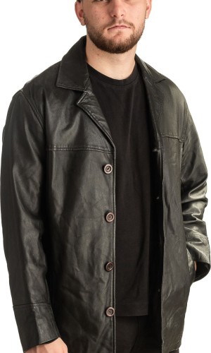 Γνήσιο Ανδρικό Δερμάτινο Μπουφάν - T337