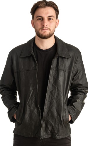 Γνήσιο Ανδρικό Δερμάτινο Μπουφάν - T338