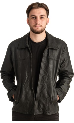 Γνήσιο Ανδρικό Δερμάτινο Μπουφάν - T338