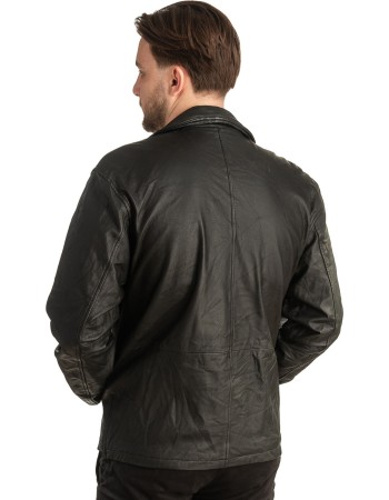 Γνήσιο Ανδρικό Δερμάτινο Μπουφάν - T338